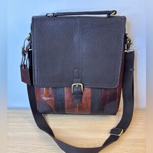 Multicolor Brown Leather Wine Carrying  Bag Unbranded
